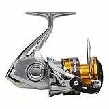 Shimano Sedona C3000 HG FI, Spinning Angelrolle mit Frontbremse, SEC3000HGFI, grau , gold , schwarz