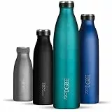 720°DGREE Edelstahl Trinkflasche “milkyBottle” - 1L - BPA-Frei, Auslaufsicher, Kohlensäure geeignet - Thermosflasche für Sprudel, Sport, Uni, Schule, Fitness, Outdoor, Camping