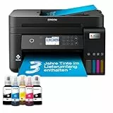 Epson EcoTank ET-3850 A4-Multifunktions-Wi-Fi-Tintentankdrucker, mit einem im Lieferumfang enthaltenen Vorrat an Tinten bis zu 3 Jahren