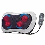 RENPHO Shiatsu Massagegerät mit Fernbedienung, Massagekissen mit Wärmefunktion, Rückenmassagegerät mit 2 Intensitäten, Massagegerät Rücken Nacken, Geschenke für Frauen