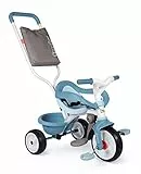 Smoby - Be Move Komfort blau - Kinderdreirad mit Schubstange, Sitz mit Sicherheitsgurt, Metallrahmen, Pedal-Freilauf, für Kinder ab 10 Monaten