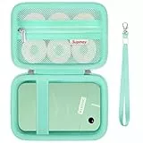 Supmay Tragetasche für ORGSTA S001 / ORGBRO X1 Etikettendrucker, tragbare Bluetooth-Etikettendrucker-Aufbewahrungstasche mit Netztasche für Rollenetikettenmacher-Bänder, Typ-C-Kabel, Grün