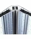 Gedotec Magnet-Duschlippendichtung für Duschtüren wasserabweisend | 1 Paar Profil-Dichtung 90° | Länge: 2 m | Duschdichtung 6mm - 8mm| Türdichtung PVC Transparent | Duschkabinen Dichtungen Duschwand