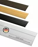 Gedotec Übergangsprofil selbstklebend Silber 1000 mm Alu I Länge 1m, Breite 37 mm I Made in Germany I Übergangsschiene Aluminium eloxiert, Übergangsleiste ohne bohren, Abdeckleiste
