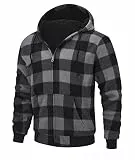 igeekwell Winterjacke Herren Kapuzenpullover mit Kapuze Fleecejacke für Männer Casual Kapuzenjacke Bequeme & Warme