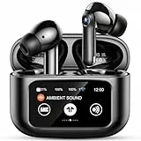 buwy Bluetooth Kopfhörer, Touchscreen Bluetooth 5.4 Kopfhörer Kabellos mit ANC+ENC Noise Cancelling Mic, 40 Std Spielzeit, Tiefer Bass in Ear kopfhörer mit 5 EQ-Modi, IP7 Wasserdicht Ohrhörer Schwarz