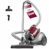 Akitas 850W Beutelloser Staubsauger ohne Beutel mit starker Saugkraft und deutschem Wessel-Werk 2-in-1-Bürstenkopf für Hartböden und Teppiche