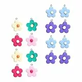 TENDYCOCO 30stücke Bunte Blumenanhänger Harz Für Diy Schmuckherstellung Für Und Armbänder Mit Praktischer Aufhängung Klassischer Blumenform