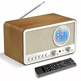 Wholede DAB+/FM Radio mit Bluetooth, Digital Radio Küchenradio DAB Plus Radio mit Fernbedienung Küchenradio Radiowecker mit Sleeptimer Alarm Snooze - USB/Aux-In, Schwarz