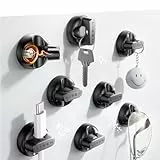 8 Stück LISEN Kabelhalter Kabelclips, [Magnet 1S Snap-On] Kabel Organizer und Zubehör mit 4 Extra Viskose, Kabelklemmen für Schreibtisch, Nachttisch, Wand, HDMI, USB Kabel, Cord Management Cover