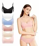 POWER FLOWER 6er-Pack Damen Sport-BHS, Nahtlose Yoga-BHS mit Abnehmbaren Pads, Komfortables Trägerdesign, Größen S-XL (3007-C2, L-XL)