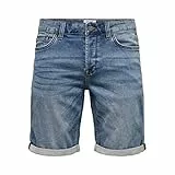 ONLY & SONS Herren ONSPLY Jog MB 8584 PIM DNM Shorts NOOS 22018584, Blue Denim, L