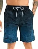 APTRO Herren Short Freizeit Badehose Schnelltrocknend Badeshorts Blau BS023 4XL