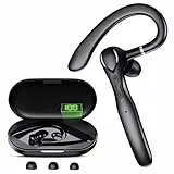FAMOO Headset Bluetooth, Headset mit Mikrofon 100 Std Spielzeit, Ladebox LED Anzeige