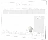 byNia® Schreibtischunterlage Papier A3, Schreibtischunterlage mit Kalender 2026, Schreibtischunterlagen Block, Schreibunterlage aus Papier. Schreibtischunterlagen für Kinder und Erw.