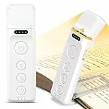 Glocusent Leselampe Buch Klemme, Leselicht mit Einschlafhilfe und Timer, 5 Helligkeitsstufen & 3 Farben, Expert Buchlampe für das Lesen im Bett, USB-C Leselampe für Bücherfreunde (Weiß)