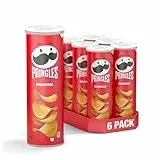Pringles Original (6 x 165 g) – der unwiderstehliche Snack-Klassiker in der praktischen Dose – knackige Chips mit Salz – Pop. Play. Eat.