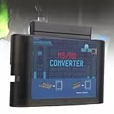 Annadue Spielkartenkonverter für 5, 3, 2, Mega Drive, Genesis, MS zu MD Spielkartenkonverter (Schwarz Transparent)