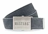 MUSTANG Woven Belt W110 Anthracite Grey