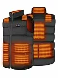 DR.PREPARE Beheizbare Weste Herren Damen, Leichte Elektrische Heizweste mit 3 Heizstufen, 10 Heizzonen, Intelligente Knopfsteuerung, Einstellbar Wärmeweste für Outdoor-Aktivitäten (ohne Powerbank), XL