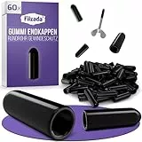 Filzada® 60x Gummikappen/Gewindeschutzkappen D3mm - Flexible Gummikappen - Schutzkappen Für Schrauben - Gummikappe zum Gewindeschutz - Endkappen für Rohre - Schrumpfkappen - Gummi Endkappe