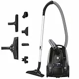 Hoover Telios Bodenstaubsauger für Hartböden & Teppiche, kompakt, leise 69dBA, 3,5L Staubbeutel, EPA12-Staubfilter, Parkettdüse, integriertes Zubehör, 9,6m Arbeitsradius [TXLZ72HM]