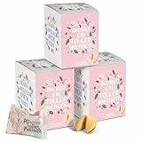 FOOD crew 36x Glückskekse Komplimente - 3 Designs - Komplimente Kekse als kleine Geschenke Idee für Familie, Freunde, Kollegen - Kleinigkeiten für Adventskalender Füllung - Silvester Glückskekse