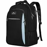 MATEIN Business Rucksack Herren, 17,3 Zoll Schulrucksack und Lässig Rucksack mit Laptopfach, Wasserdichter Travel Backpack für Schule, Arbeit, Radfahren, Schulanfang, Uni und Reisen, Blauschwarz