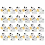 NUOBESTY 24 Stück Zebra-Dashboard-Figuren – Mini-Zebra-Figuren Spielzeug – Dschungeltier-Statuen, Tortenaufsatz für Feengarten-Mikrolandschaft