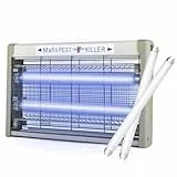 Elektrischer Insektenvernichter, Mafiti moskito Killer Fliegenfalle-Elektrisch Innenmosquito Zapper 20W mit UV-Licht, Elektrische-Mückenfalle Für Küche, Haus, Hof (Grau)