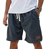 Generisch Wanderhose Kurz Herren Chino Hose Teenager Cargo Short Herren-Golf-Shorts Jogginghose 100% Baumwolle Badehose Blau S