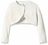 Coconella Mädchen Strickjacke Basic Bolero, Einfarbig, Gr. 146, Elfenbein (Ecru 11)