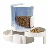 Automatischer Futter- und Wasserspender für Katzen, 2-in-1-Futterspender und Tränke für Haustiere, Futter- und Wasserspender für kleine bis mittelgroße Hunde, Welpen, Katzen