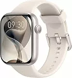 Smartwatch Damen Herren, 1,85' HD Touch Fitnessuhr mit Telefonfunktion, 140+Sportmodi Smart Watch Fitness Tracker mit Pulsmesser Schlafmonitor Schrittzähler, IP68 Wasserdicht Sportuhr iOS Starlight