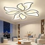 OTREN LED Deckenleuchte Wohnzimmer Modern, 3000k-6500k Deckenlampe LED Dimmbar mit Fernbedienung und App Steuerung, Timer-Funktion Deckenlampe Blume für KüCher Wohnzimmer Schlafzimmer (4 KöPfe/ø68cm)