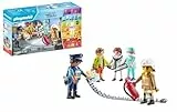 PLAYMOBIL My Figures 71400 Rescue, City Action, 5 Spielfiguren mit über 1000 Kombinationsmöglichkeiten, mit Zubehör wie Feuerlöscher, Erste Hilfekoffer und Pistole, Spielzeug für Kinder ab 5 Jahren