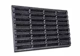 Hanse Home Brushes Fußmatte Kokos und Gummi 45x75cm – rutschfeste Schmutzfangmatte für Innen und Außen, Fußabtreter mit Kokosbürsten Türmatte Wetterfest Schmutzabtreter Outdoor – Schwarz