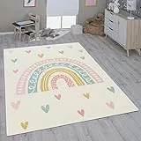 Paco Home Kinderteppich Teppich Kinderzimmer Mädchen Jungs Verschiedene Motive Und Größen, Grösse:160x220 cm, Farbe:Creme 4
