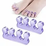 Sibba Zehentrenner für Nagellack Silikon Zehentrenner Glätteisen und Korrektoren für überlappende Zehen Ballenzehen Hammerzehen Fußschmerzlinderung für Männer und Frauen (lila)