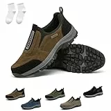 WIWIDANG Podowalk Wander und Komfortschuh, Hatme Schuhe Orthopädische Herren Wanderschuhe, Schlupfschuhe atmungsaktive Schuhe (Brown, Erwachsene, 44, Numerisch, EU Schuhgrößensystem, M)