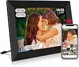 Digitaler Bilderrahmen 10,1 Zoll mit WLAN, HD IPS Touchscreen, 32GB Speicher, Auto-Rotation, Wandmontage Möglich, Fotos/Videos Sofort Und überall über Die Frameo App Teilen