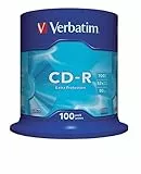 Verbatim CD-R Extra Protection 700 MB - 52-fache Brenngeschwindigkeit - Extraschutz - hohe Lebensdauer - 100 Stück Spindel