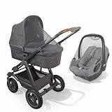 Universal Insektenschutz Kinderwagen & Babyschale 2er Set – Universal Moskitonetz für Buggy, Babywanne & Autositz – inkl. Aufbewahrungstasche
