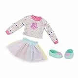 Glitter Girls - Leuchten Sie hell! - Stern-Pullover & Tutu - Regenbogen Tüll & Glitzer Schuhe - Puppenkleidung mit Leichter Passform - 36 cm Puppen-Zubehör - 3 Jahre +