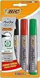 BIC Marking 2000 Permanent Marker, mit fester Rundspitze, in 4 Farben, zum Beschreiben von Metall, Holz & Co