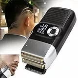 Sonew Elektrischer Folienrasierer für Männer - 2 in 1 Design, Metall-Maschenblade, Hypoallergen, USB-Lade-LCD-Anzeige, Schwarz