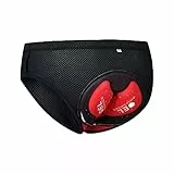HOMTOL Fahrradunterhose Herren mit 5D Sitzpolster Radunterhose Slip Gepolsterte Unterwäsche Kurz Radlerhose Atmungsaktive schnelltrocknende MTB Fahrrad Hose für Radfahrer
