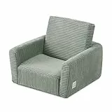 MISIOO Kindersessel CUBIE aus Cord, ausklappbarer Kinder Sessel und Baby Sofa, weicher Sessel für Kinderzimmer, klappbar zum Liegen, Kleiner Babysessel für Kleinkinder