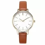 KIMOMT Damenuhren Lederband Luxus Quarzuhren wasserdichte Mode Kreative Armbanduhr für Damen Mädchen Damen