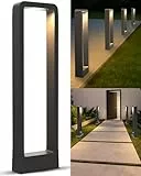 MATO Wegeleuchten Außen LED - 7W, Höhe 60cm - IP65 Outdoor Pollerleuchte aus Aluminium - Gartenbeleuchtung mit Strom, Gartenlampen, Sockelleuchte, Standleuchte, Gartenleuchten, Wegbeleuchtung
